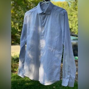 Reiss Navy and White Dress Shirt